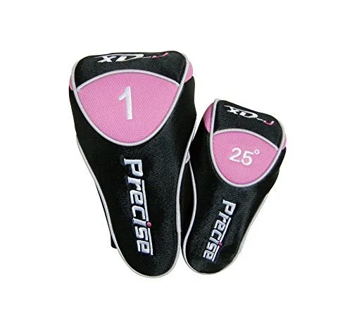 Precise XD-J Junior Complete Golf Club Set for Children Kids - 3 Age Groups Boys & Girls - Right Hand & Left Hand! (Pink Ages 6-8, Left Hand)