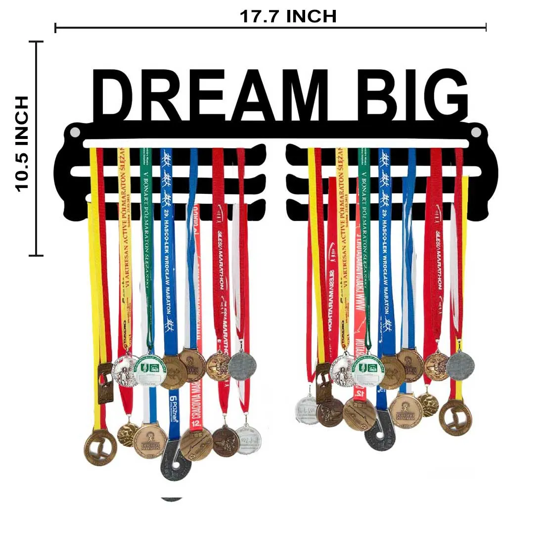 Premium Medal Hanger Beautiful Black Acrylic Medal Holder to Showcasing Your Achievements - Dreams Big