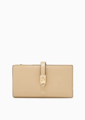 Re-Edit Lucky Semi Long Wallet Beige