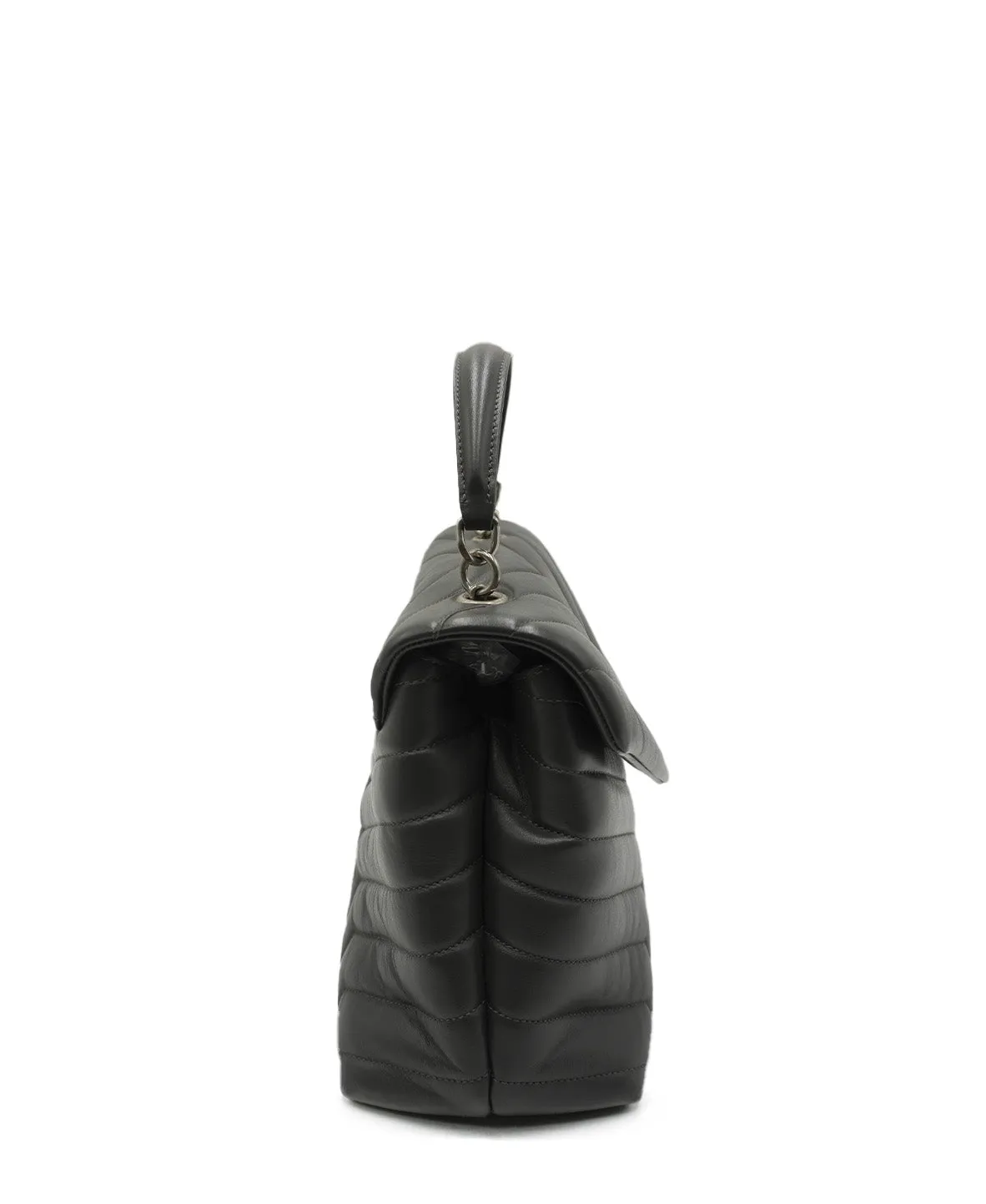 Small Quilted "y" Loulou Shoulder Bag Grey