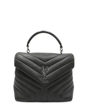 Small Quilted "y" Loulou Shoulder Bag Grey