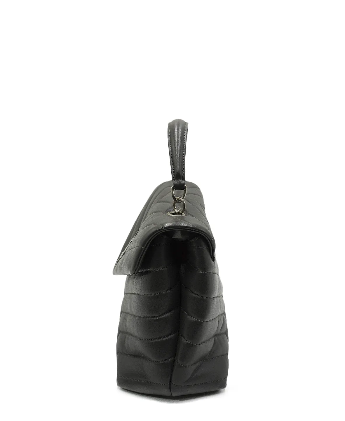 Small Quilted "y" Loulou Shoulder Bag Grey