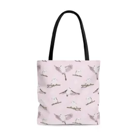 Snow Bird Tote Bag (Pink)