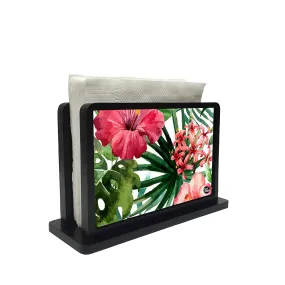 Tissue Holder Paper Napkin Stand - Hibiscus Floral Pattern