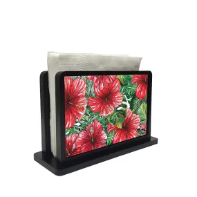Tissue Holder Paper Napkin Stand - Hibiscus Flowers
