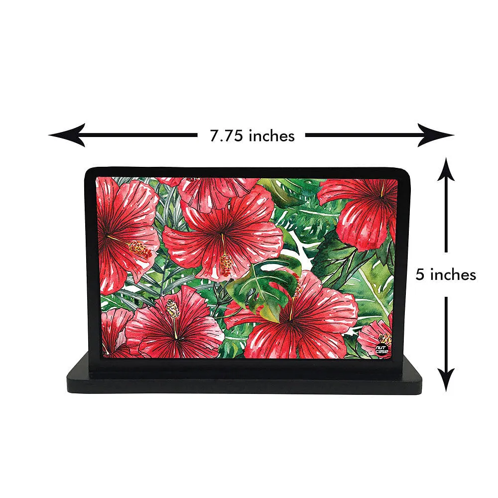 Tissue Holder Paper Napkin Stand - Hibiscus Flowers