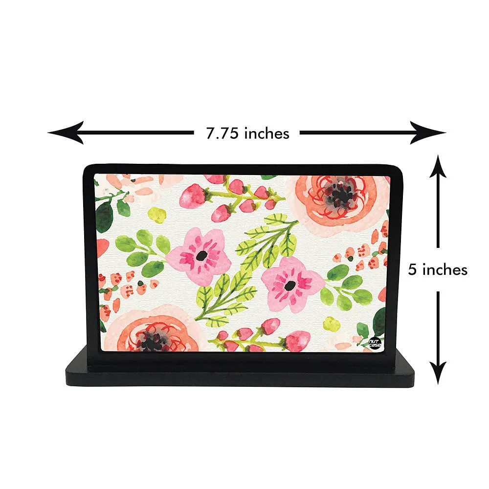 Tissue Holder Paper Napkin Stand - Watercolor Flowers