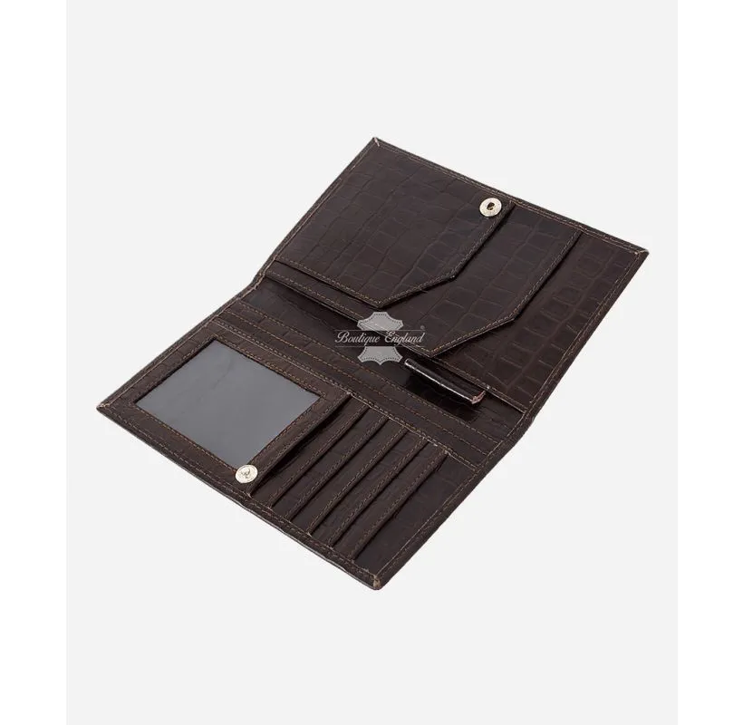 Universal Leather Phone Wallet Bifold, Passport & Credit Card Holder