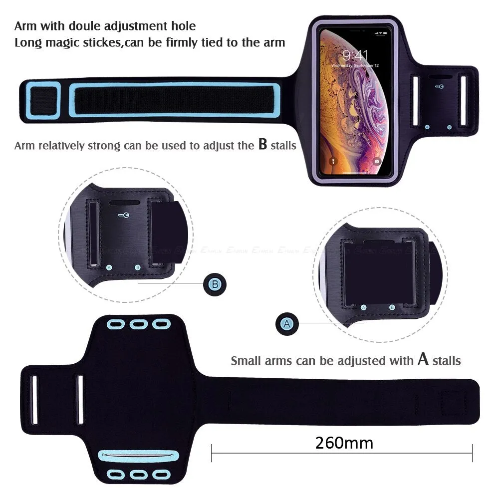 Waterproof Sports Running Workout Gym Arm Band Case For iPhone XS Max XR X 10 8 7 6 6S Plus SE 5 5S 4 4S Pouch Belt Cover Bag