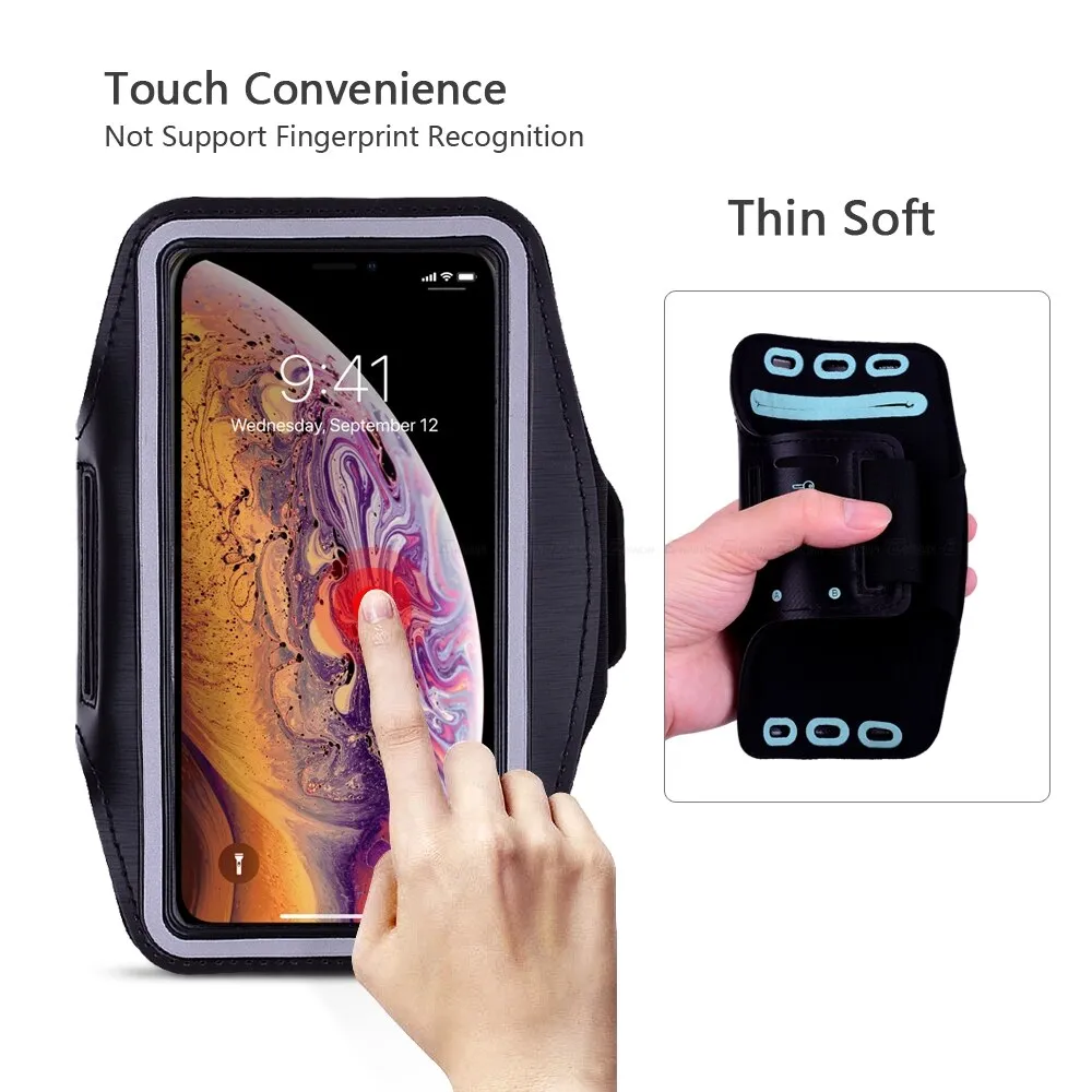 Waterproof Sports Running Workout Gym Arm Band Case For iPhone XS Max XR X 10 8 7 6 6S Plus SE 5 5S 4 4S Pouch Belt Cover Bag
