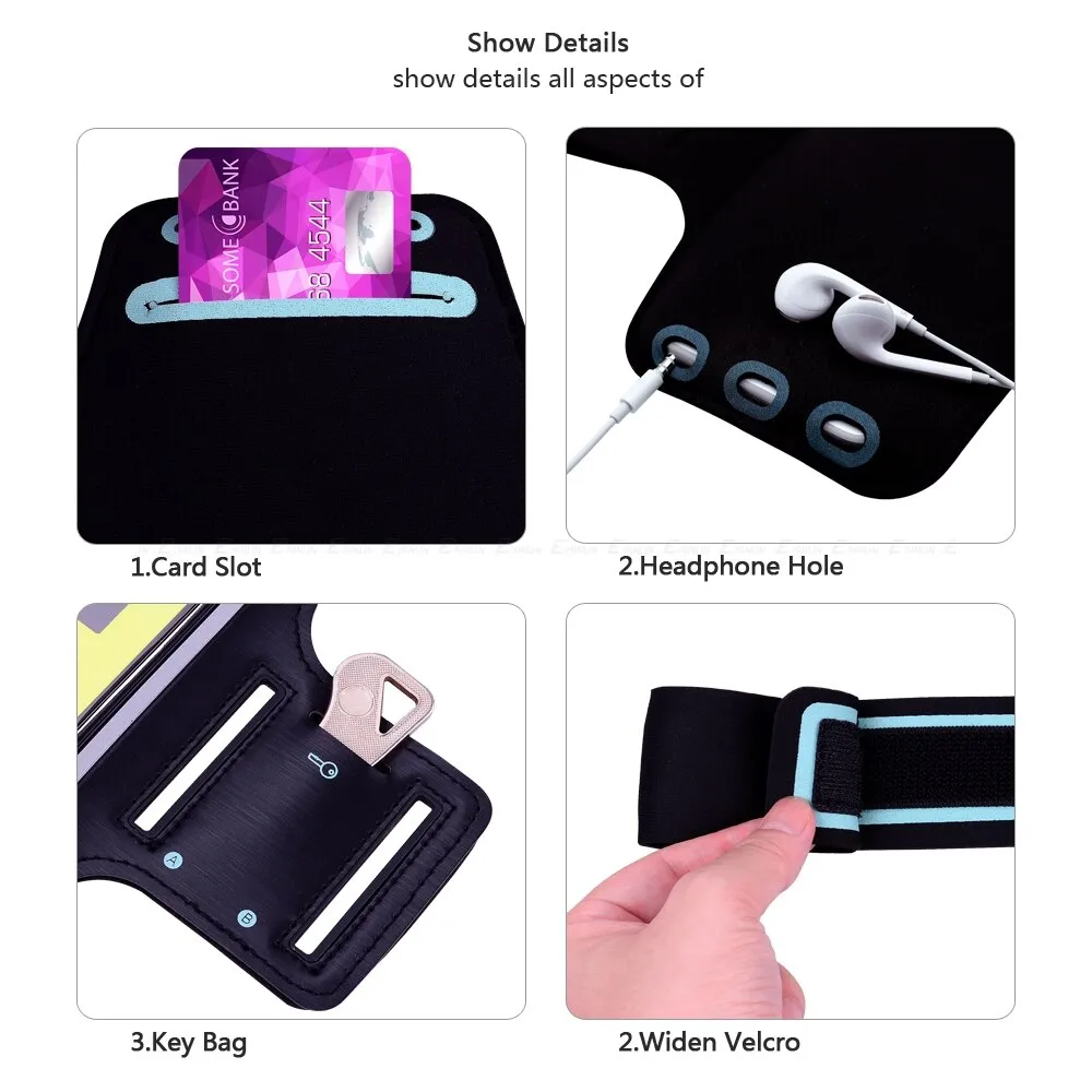 Waterproof Sports Running Workout Gym Arm Band Case For iPhone XS Max XR X 10 8 7 6 6S Plus SE 5 5S 4 4S Pouch Belt Cover Bag