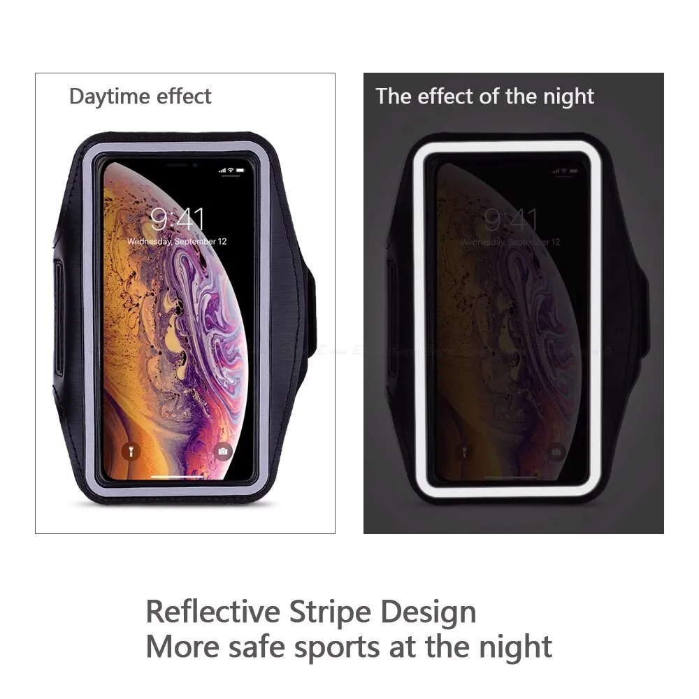 Waterproof Sports Running Workout Gym Arm Band Case For iPhone XS Max XR X 10 8 7 6 6S Plus SE 5 5S 4 4S Pouch Belt Cover Bag